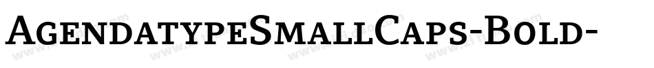 AgendatypeSmallCaps-Bold字体转换