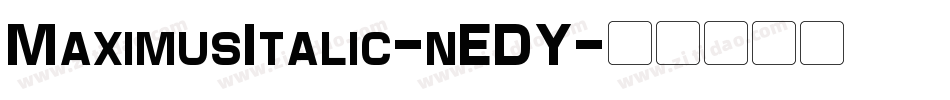 MaximusItalic-nEDY字体转换
