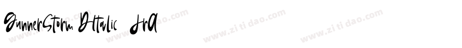 GunnerStorm3DItalic-8JrA字体转换