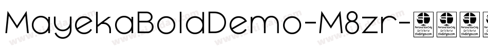 MayekaBoldDemo-M8zr字体转换
