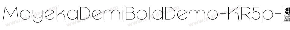 MayekaDemiBoldDemo-KR5p字体转换