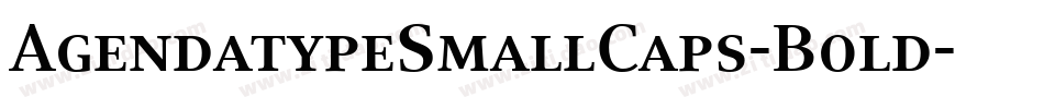 AgendatypeSmallCaps-Bold字体转换