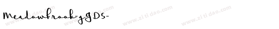Meadowbrook-gGD5字体转换