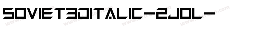 Soviet3DItalic-2Jol字体转换