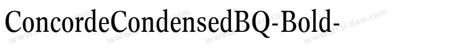 ConcordeCondensedBQ-Bold字体转换