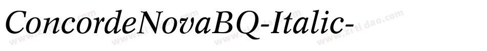 ConcordeNovaBQ-Italic字体转换