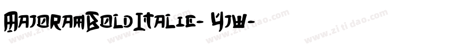 MajoramBoldItalic-2Yjw字体转换