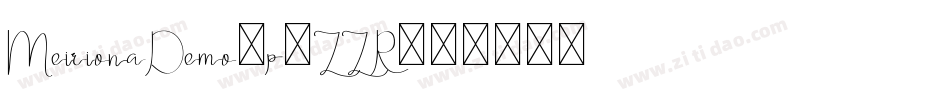 MeirionaDemo-p7ZZR字体转换