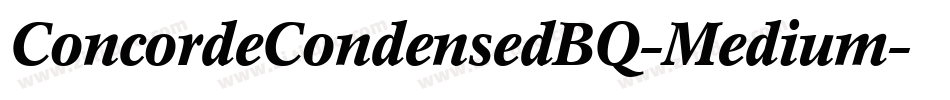 ConcordeCondensedBQ-Medium字体转换