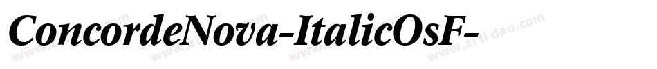 ConcordeNova-ItalicOsF字体转换
