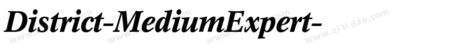 District-MediumExpert字体转换