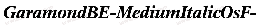 GaramondBE-MediumItalicOsF字体转换