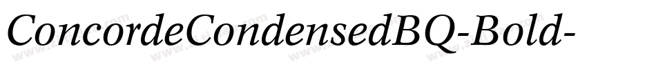 ConcordeCondensedBQ-Bold字体转换