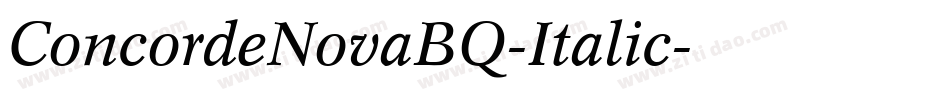 ConcordeNovaBQ-Italic字体转换