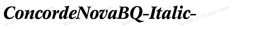 ConcordeNovaBQ-Italic字体转换