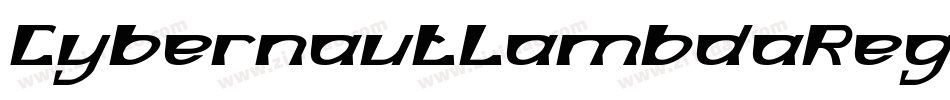 CybernautLambdaRegular-Ox54字体转换