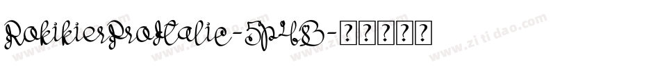 RokikierProItalic-5p4B字体转换