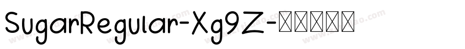 SugarRegular-Xg9Z字体转换