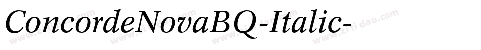 ConcordeNovaBQ-Italic字体转换