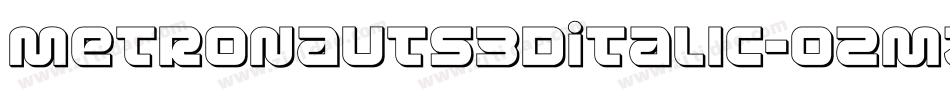 Metronauts3DItalic-02mz字体转换