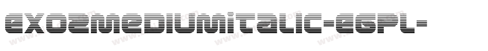 Exo2MediumItalic-E6Pl字体转换