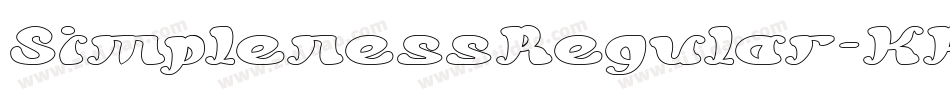 SimplenessRegular-KRpy字体转换