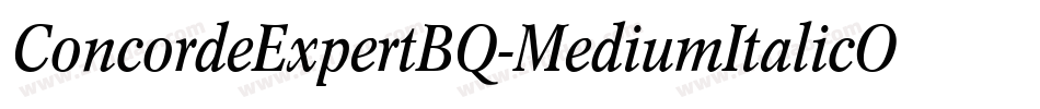 ConcordeExpertBQ-MediumItalicOsF字体转换