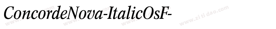 ConcordeNova-ItalicOsF字体转换