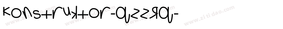 Konstruktor-qZZRq字体转换 Konstruktor-qZZRq字体转换