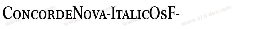 ConcordeNova-ItalicOsF字体转换
