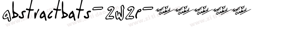 Abstractbats-2W2e字体转换