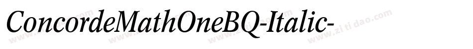 ConcordeMathOneBQ-Italic字体转换