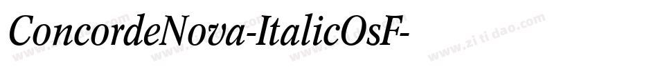 ConcordeNova-ItalicOsF字体转换