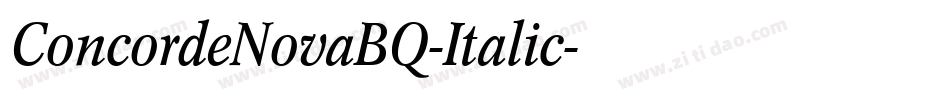 ConcordeNovaBQ-Italic字体转换