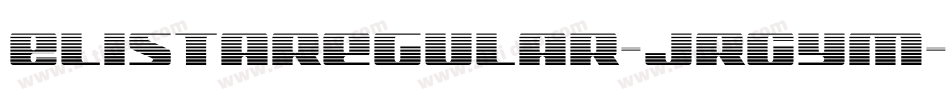 ElistaRegular-JRGym字体转换