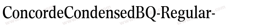 ConcordeCondensedBQ-Regular字体转换