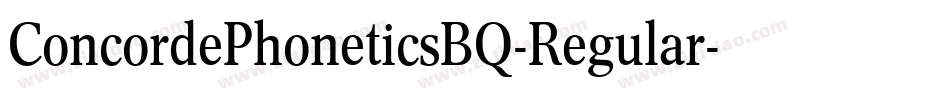 ConcordePhoneticsBQ-Regular字体转换