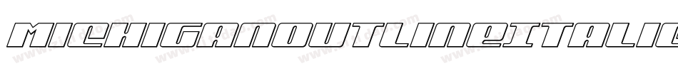 MichiganOutlineItalic-3DmG字体转换
