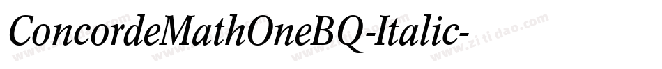 ConcordeMathOneBQ-Italic字体转换