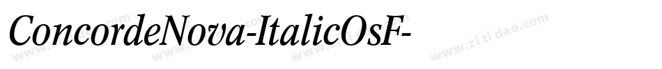ConcordeNova-ItalicOsF字体转换