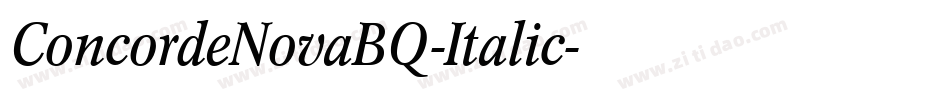 ConcordeNovaBQ-Italic字体转换