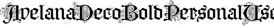 AvelanaDecoBoldPersonalUse-11Ej字体转换