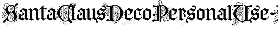 SantaClausDecoPersonalUse-BWWr3字体转换