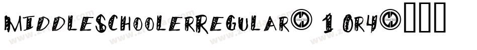 MiddleSchoolerRegular-10r4字体转换