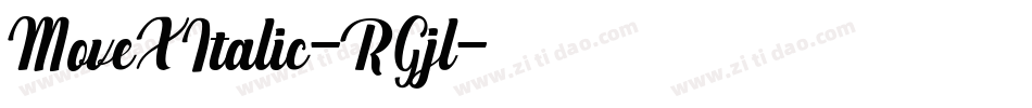 MoveXItalic-RGjl字体转换