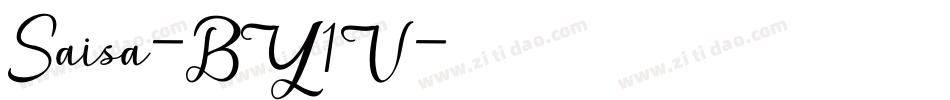 Saisa-BY1V字体转换