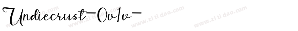 Undiecrust-0v1v字体转换 Undiecrust-0v1v字体转换
