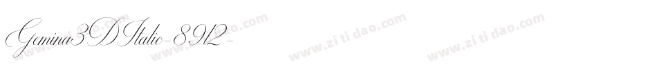 Gemina3DItalic-89l2字体转换 Gemina3DItalic-89l2字体转换