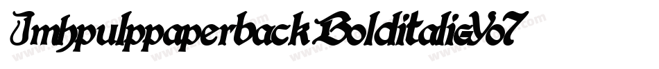 JmhpulppaperbackBolditalic-Yo7L字体转换