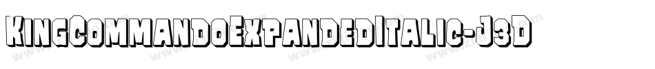 KingCommandoExpandedItalic-J3D7字体转换